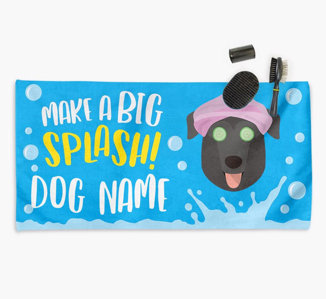 Personalised 'Make a BIG Splash' Towel for your {breedCommonName}