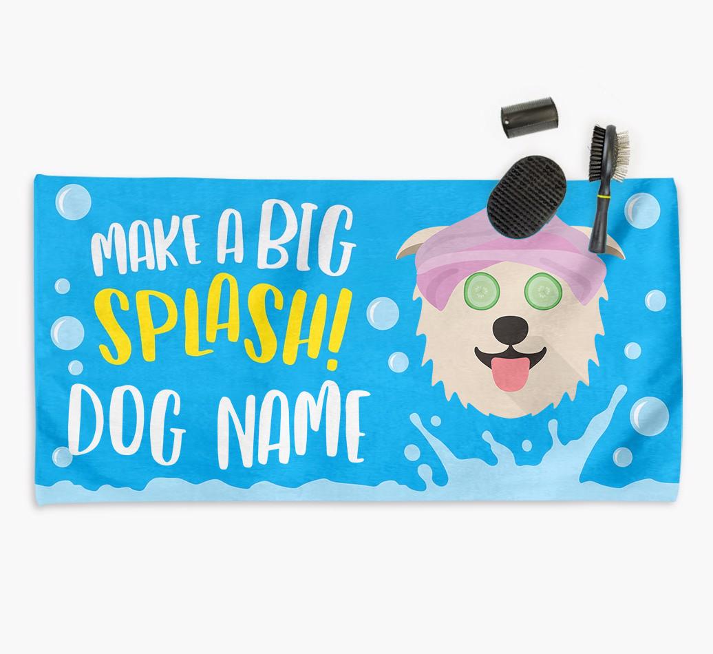 Personalised 'Make a BIG Splash' Towel for your {breedCommonName}