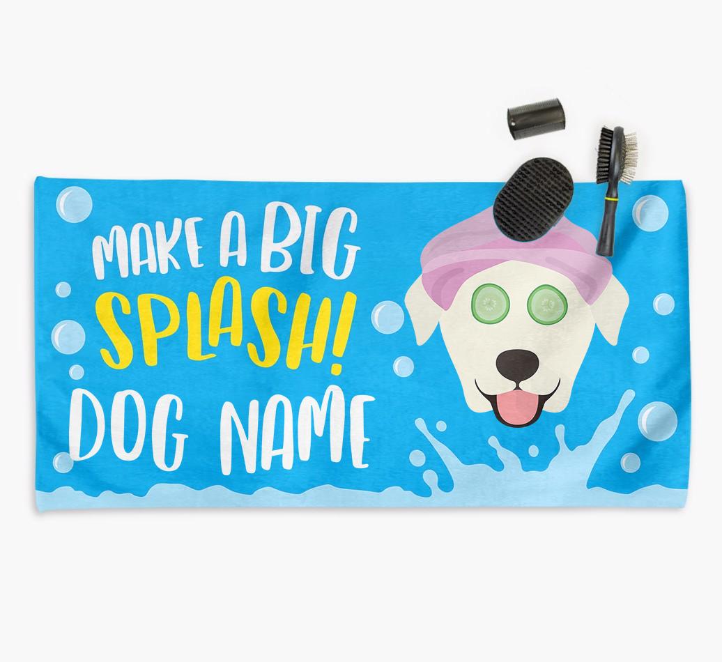 Personalised 'Make a BIG Splash' Towel for your {breedCommonName}