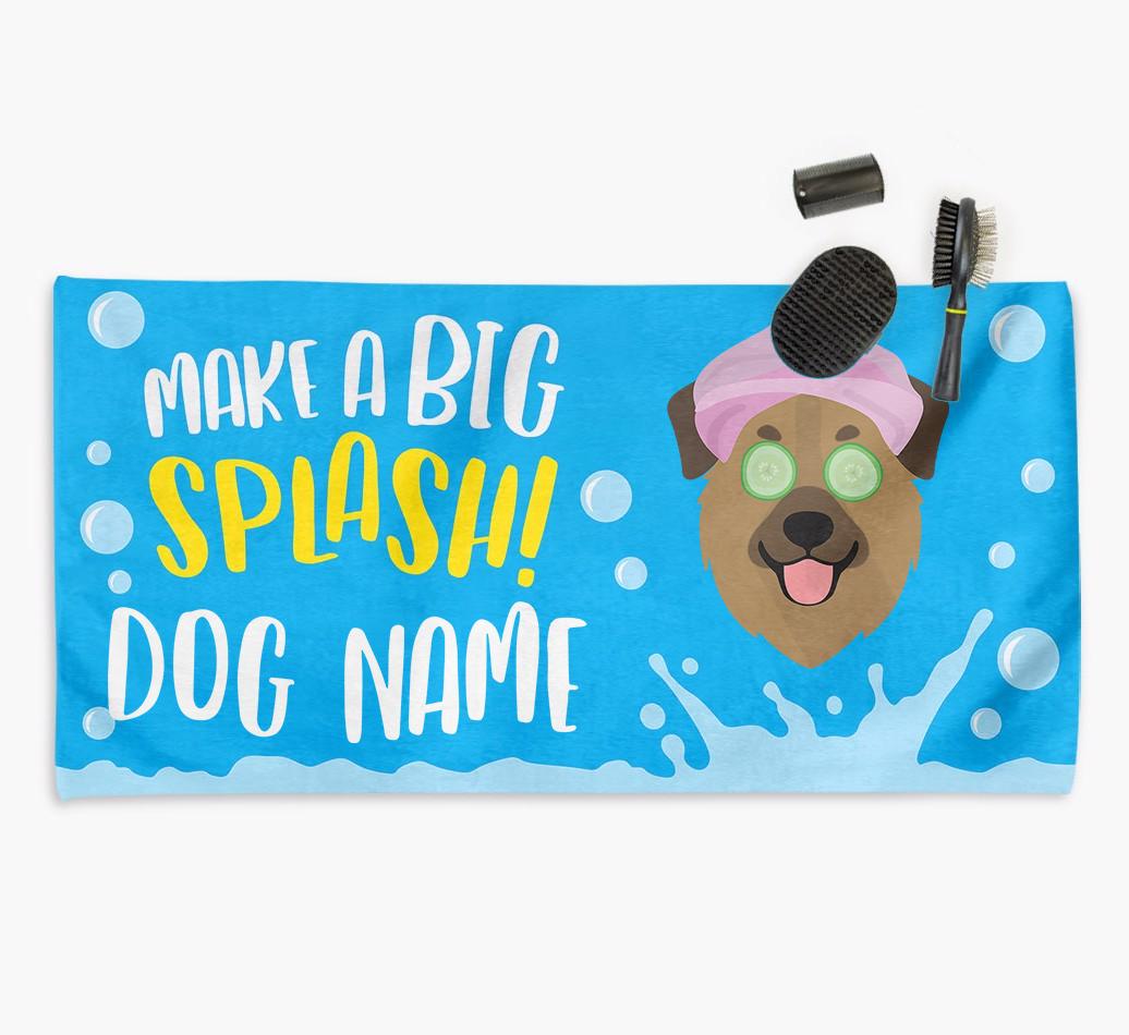 Personalised 'Make a BIG Splash' Towel for your {breedCommonName}