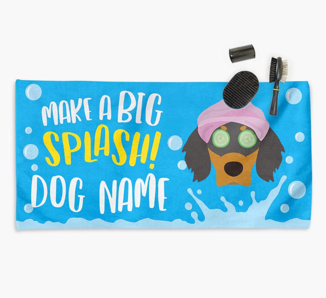 Personalised 'Make a BIG Splash' Towel for your {breedCommonName}