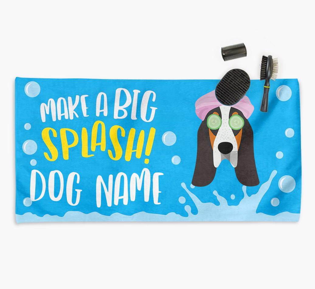 Personalised 'Make a BIG Splash' Towel for your {breedCommonName}