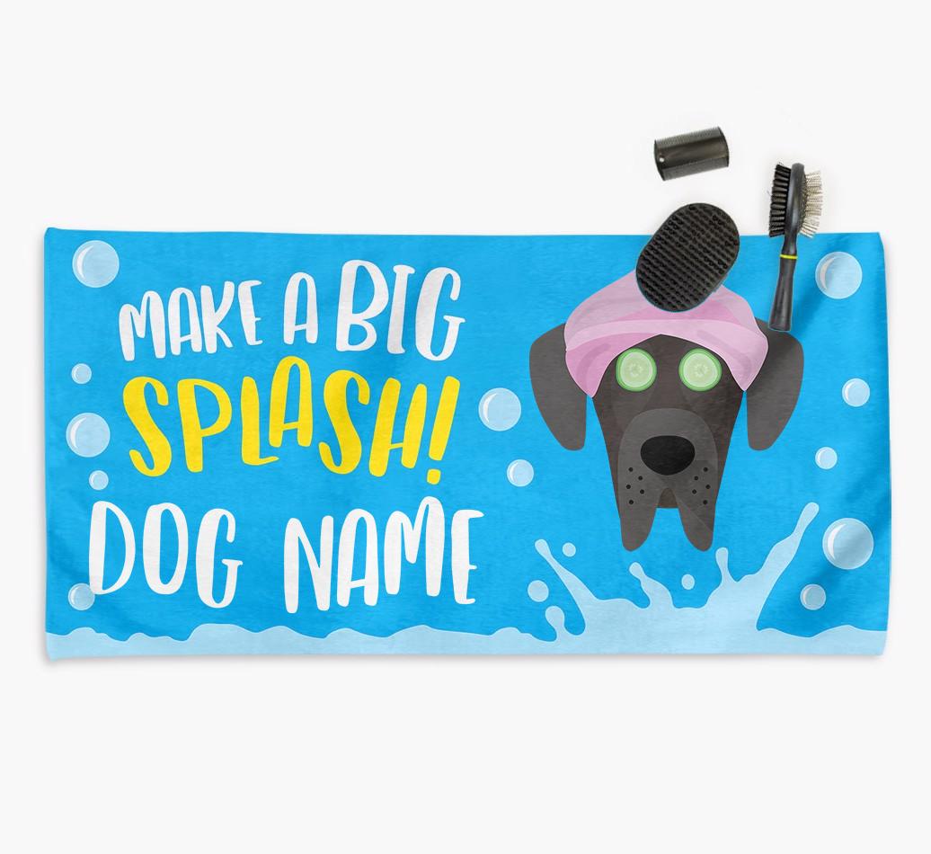 Personalised 'Make a BIG Splash' Towel for your {breedCommonName}