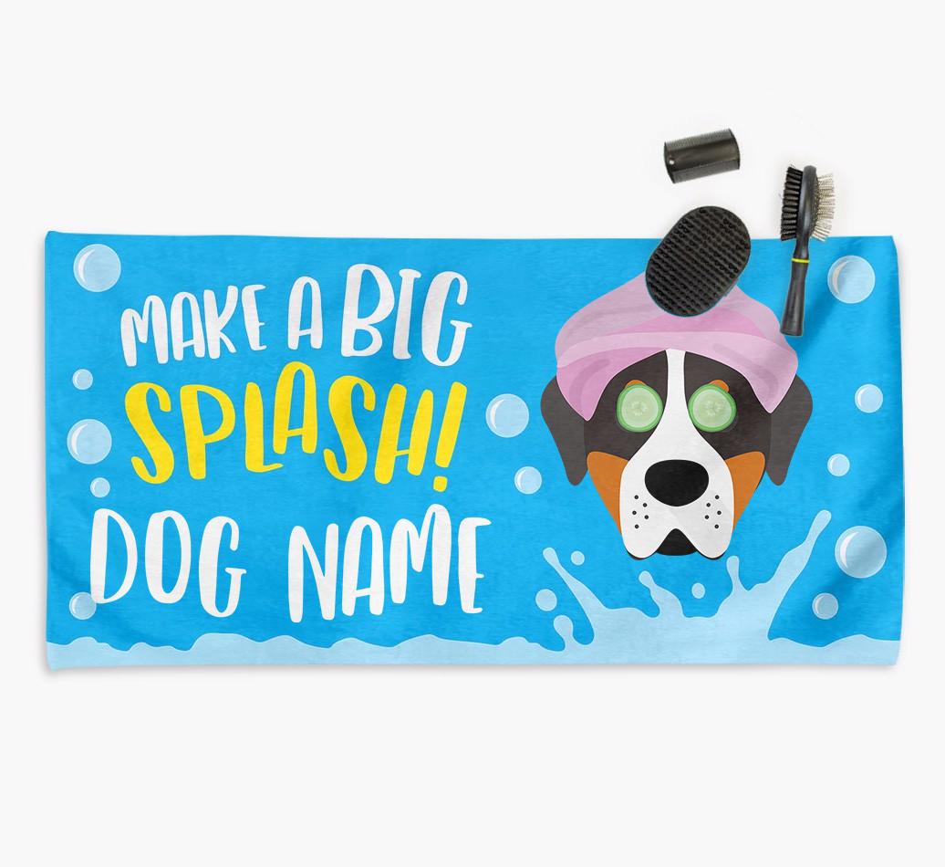 Personalised 'Make a BIG Splash' Towel for your {breedCommonName}