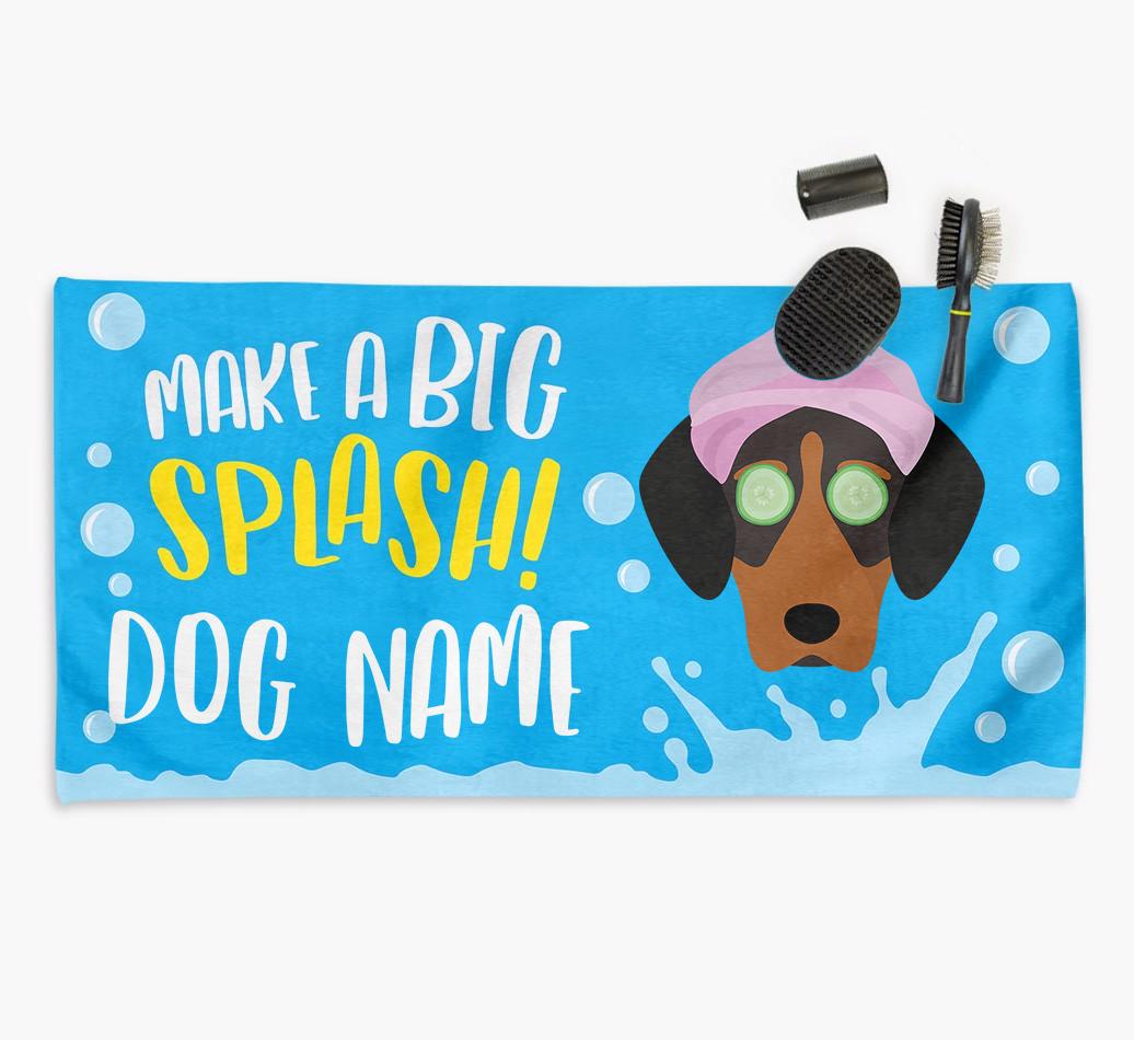 Personalised 'Make a BIG Splash' Towel for your {breedCommonName}