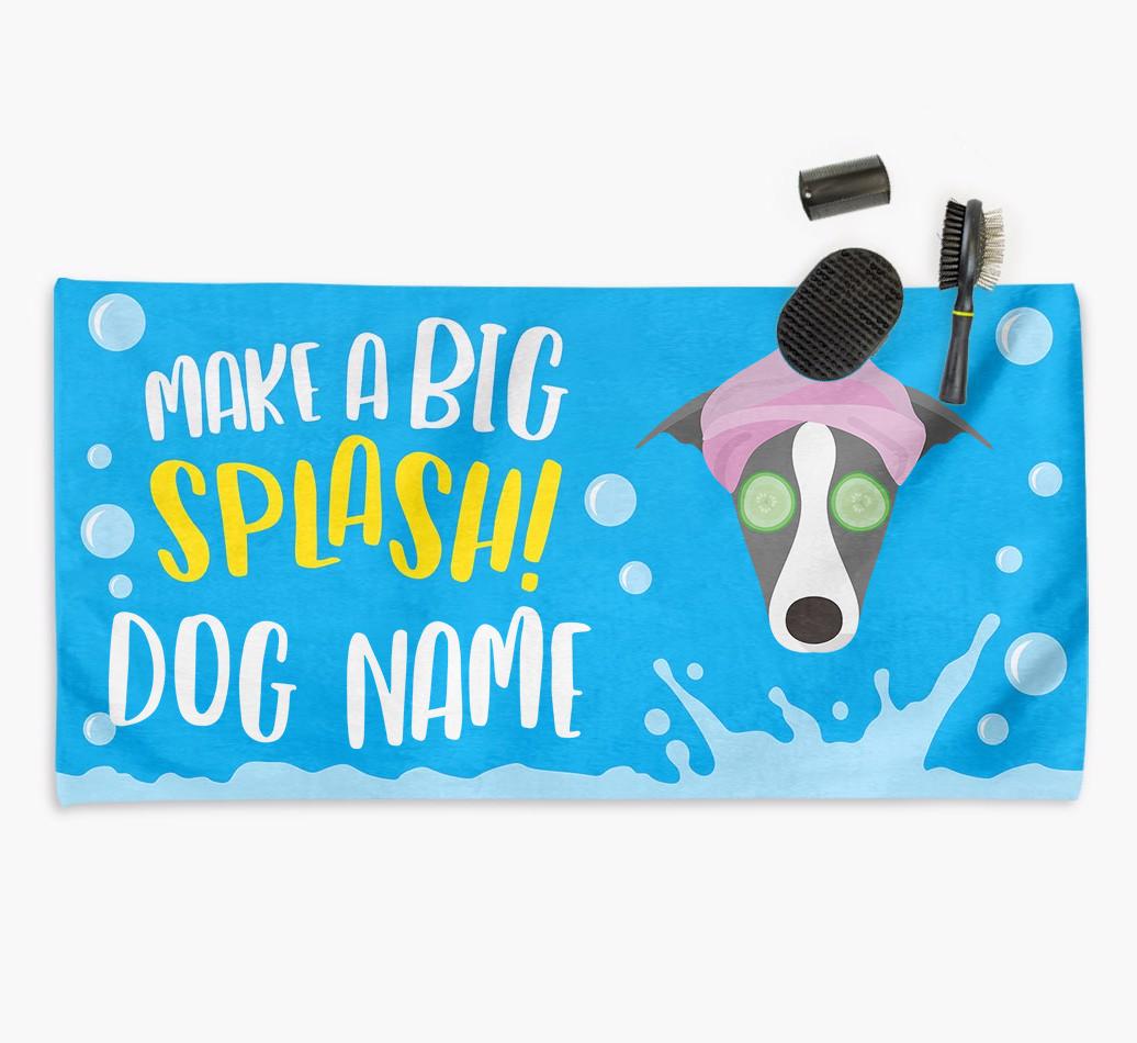 Personalised 'Make a BIG Splash' Towel for your {breedCommonName}