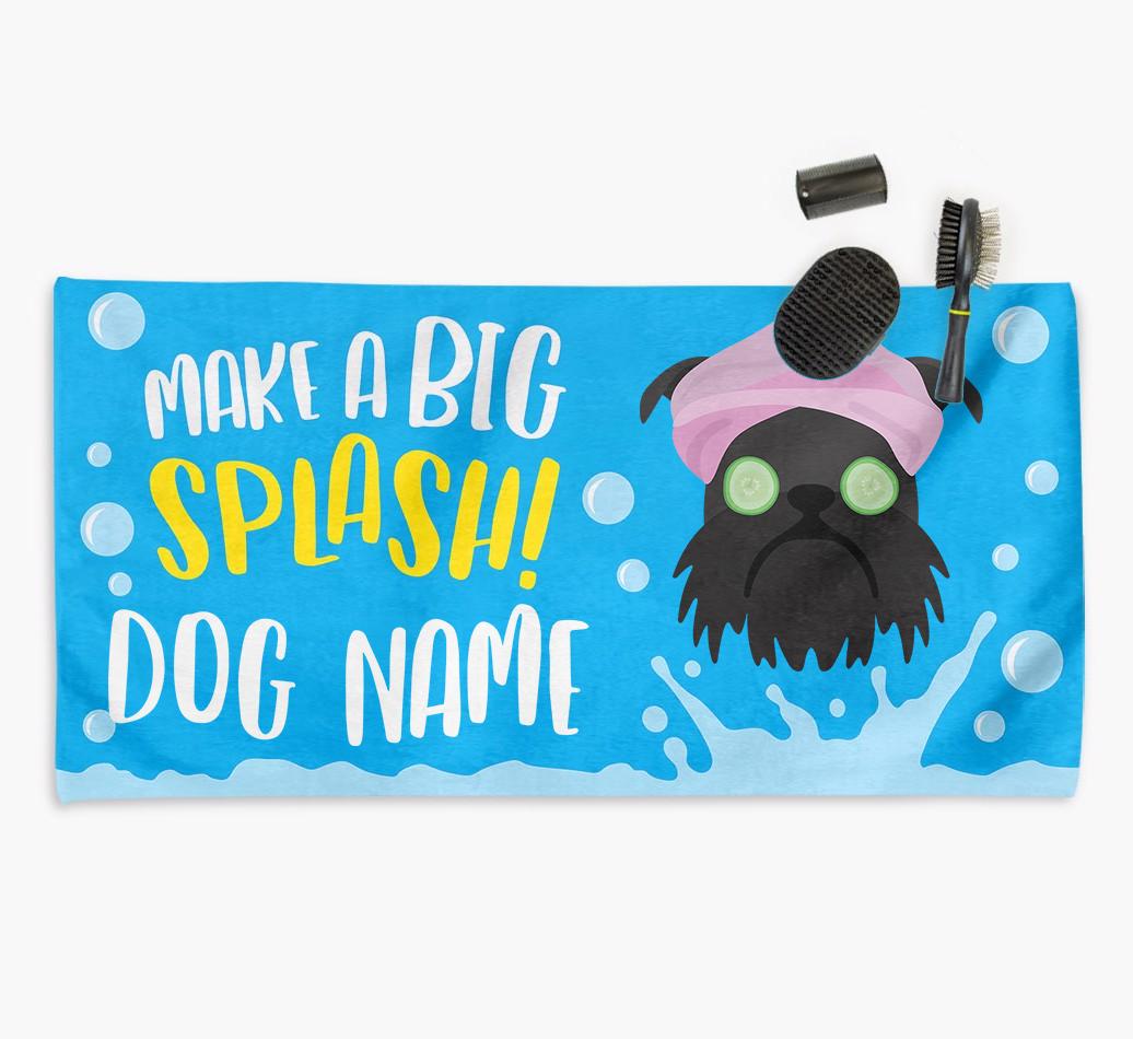 Personalised 'Make a BIG Splash' Towel for your {breedCommonName}