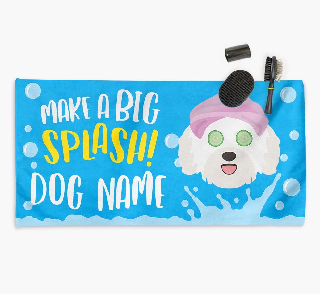 Personalised 'Make a BIG Splash' Towel for your {breedCommonName}