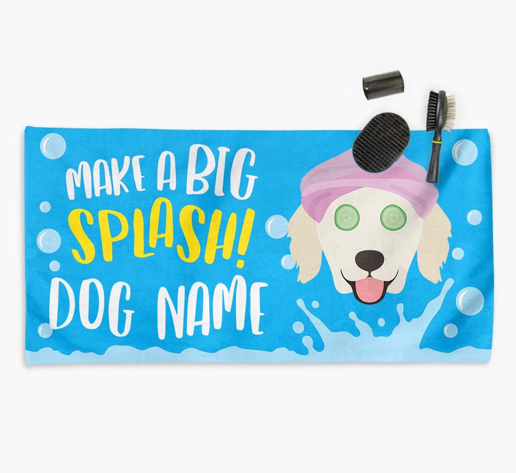 Personalised 'Make a BIG Splash' Towel for your {breedCommonName}
