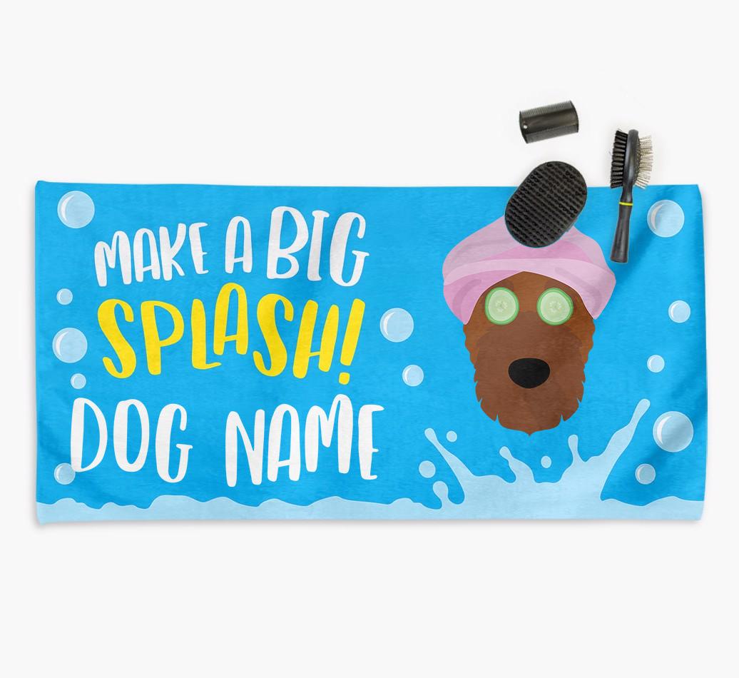 Personalised 'Make a BIG Splash' Towel for your {breedCommonName}