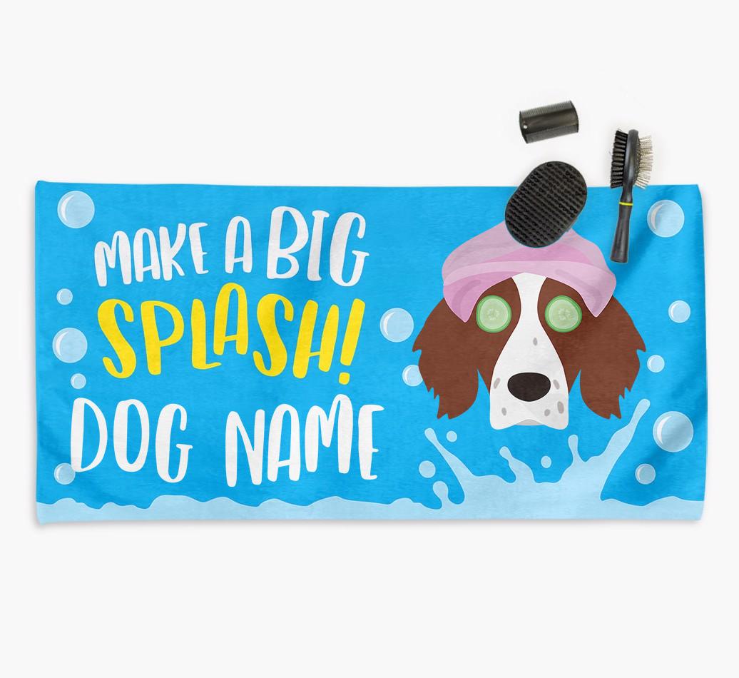 Personalised 'Make a BIG Splash' Towel for your {breedCommonName}