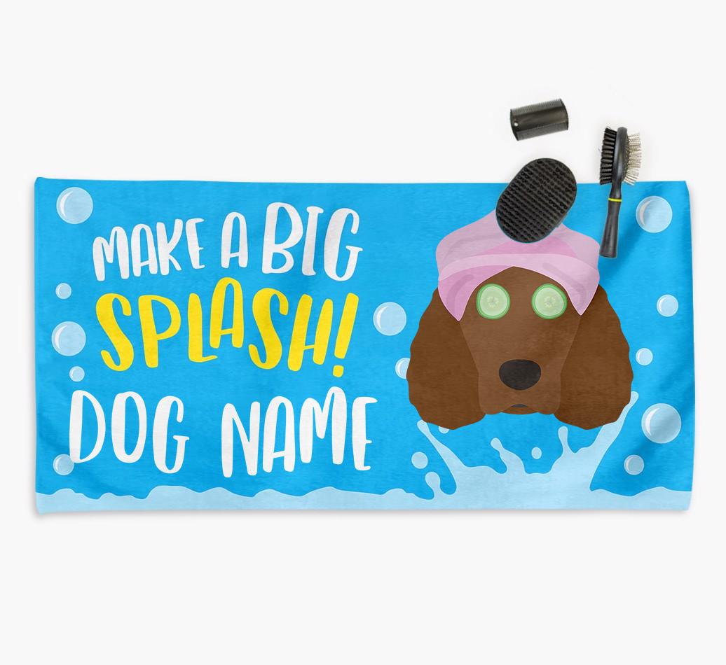 Personalised 'Make a BIG Splash' Towel for your {breedCommonName}