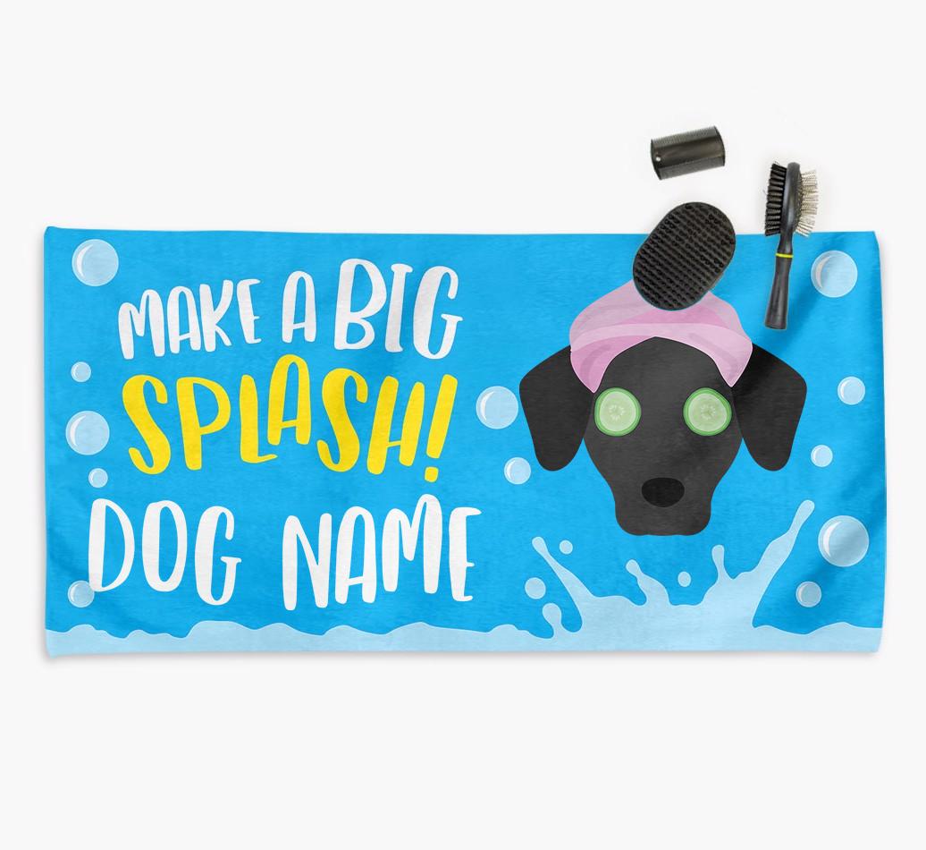 Personalised 'Make a BIG Splash' Towel for your {breedCommonName}