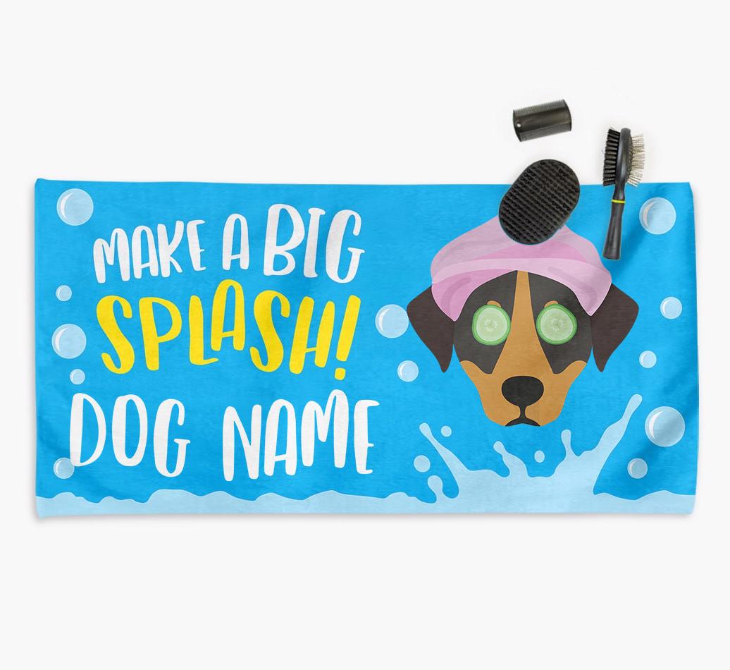 Personalised 'Make a BIG Splash' Towel for your {breedCommonName}
