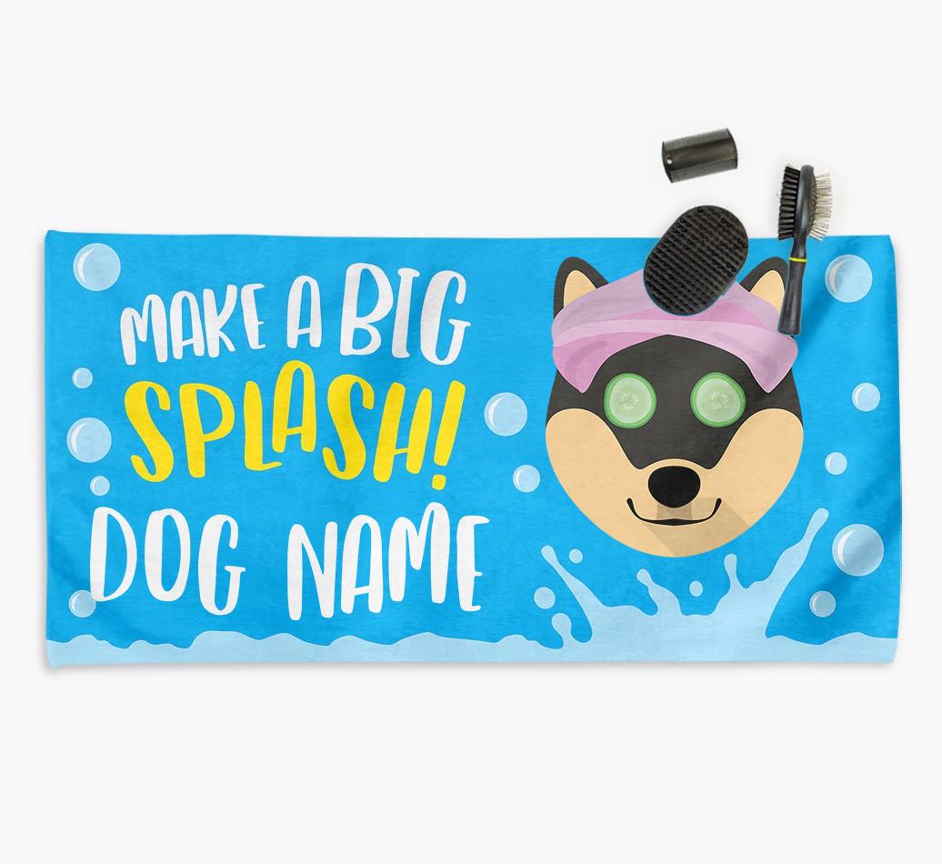 Personalised 'Make a BIG Splash' Towel for your {breedCommonName}