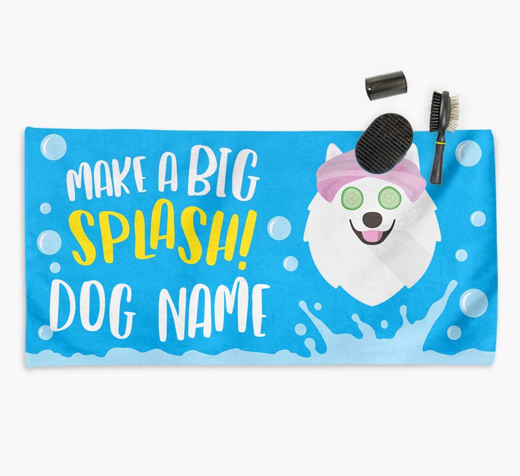 Personalised 'Make a BIG Splash' Towel for your {breedCommonName}