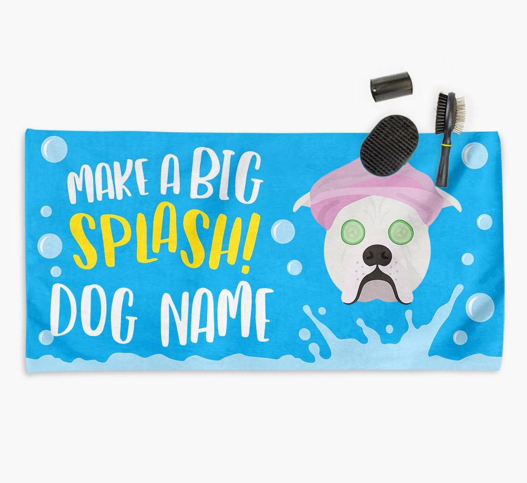 Personalised 'Make a BIG Splash' Towel for your {breedCommonName}