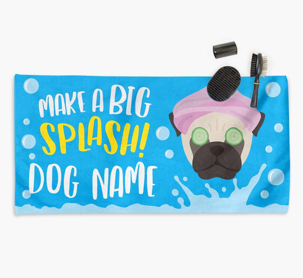 Personalised 'Make a BIG Splash' Towel for your {breedCommonName}