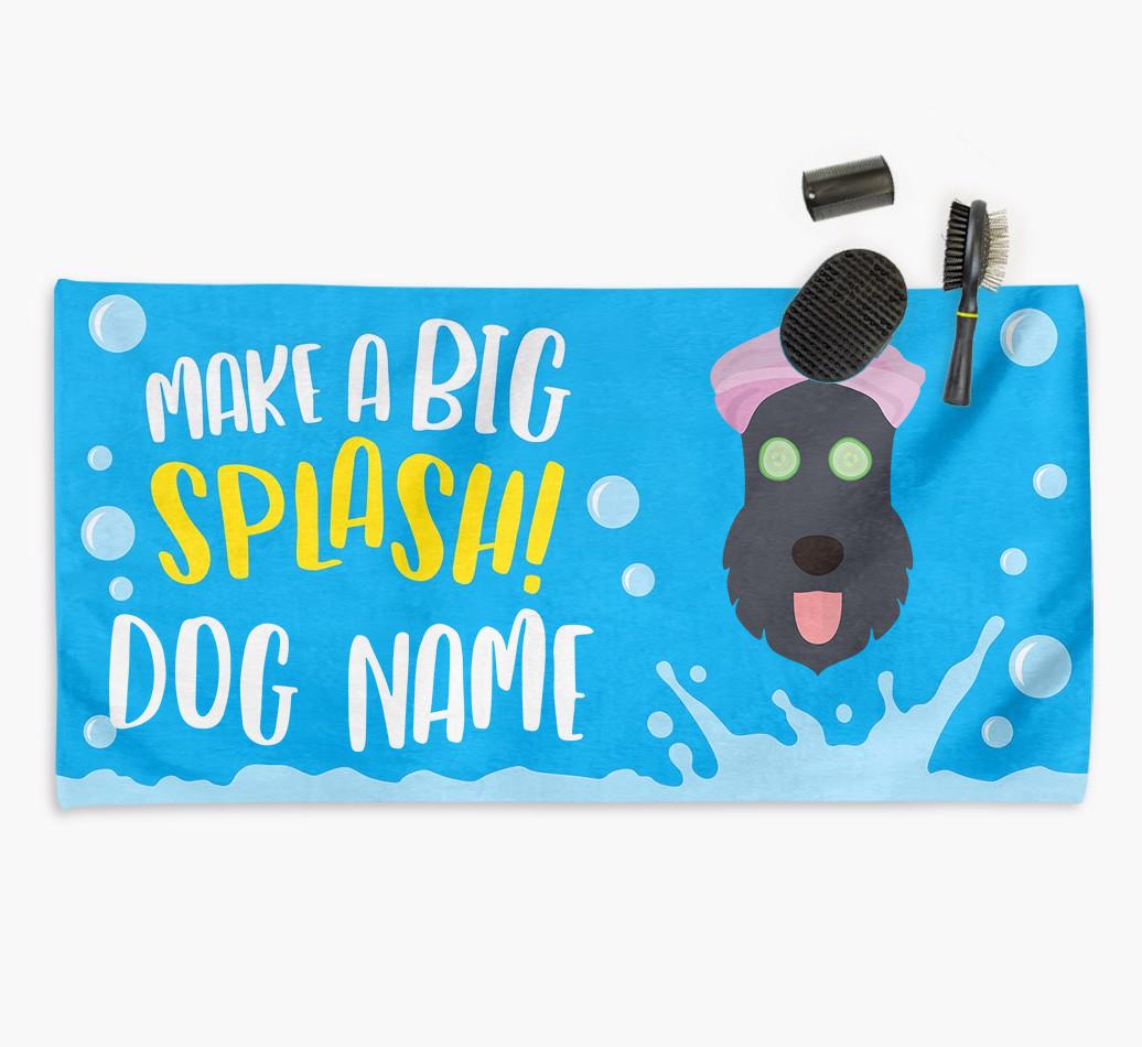 Personalised 'Make a BIG Splash' Towel for your {breedCommonName}