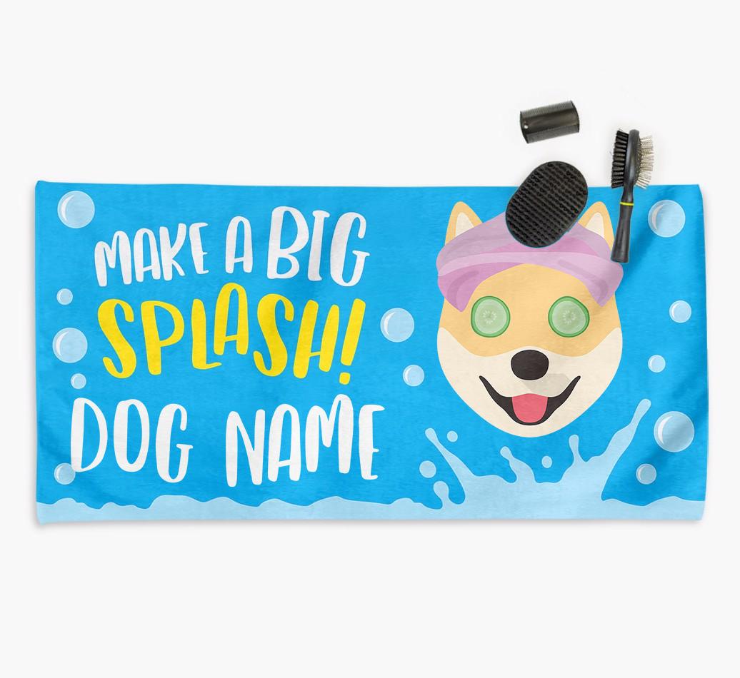 Personalised 'Make a BIG Splash' Towel for your {breedCommonName}