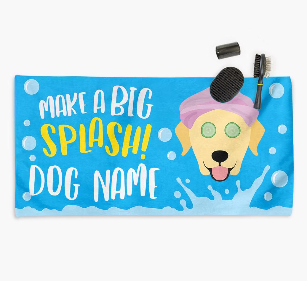 Personalised 'Make a BIG Splash' Towel for your {breedCommonName}