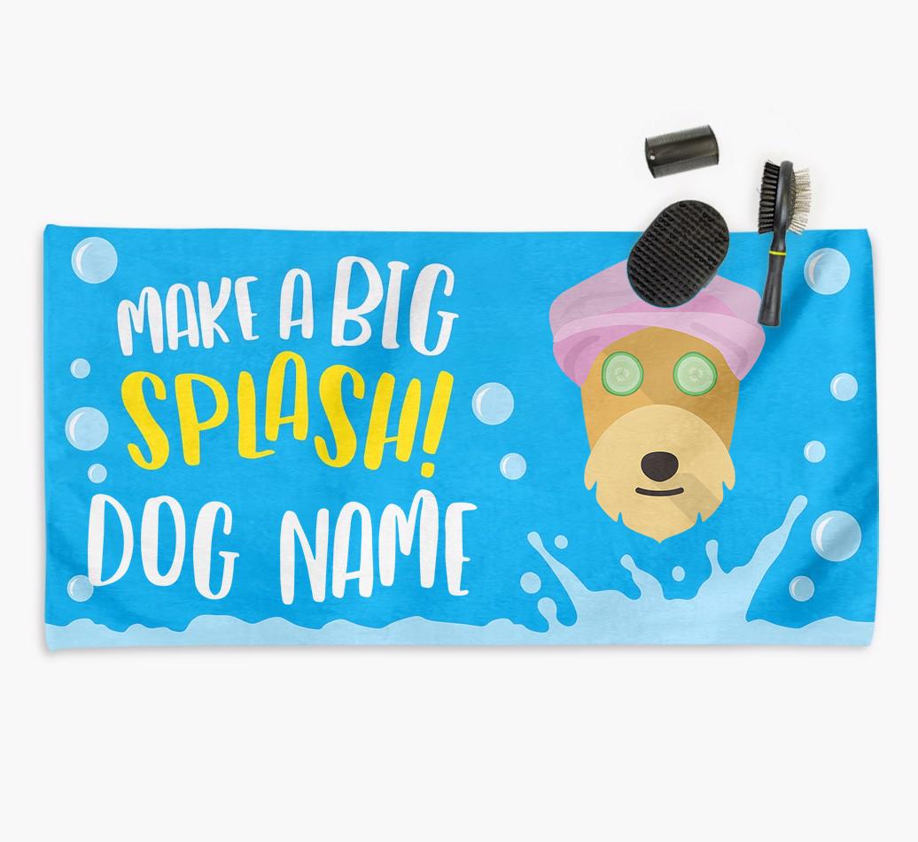 Personalised 'Make a BIG Splash' Towel for your {breedCommonName}