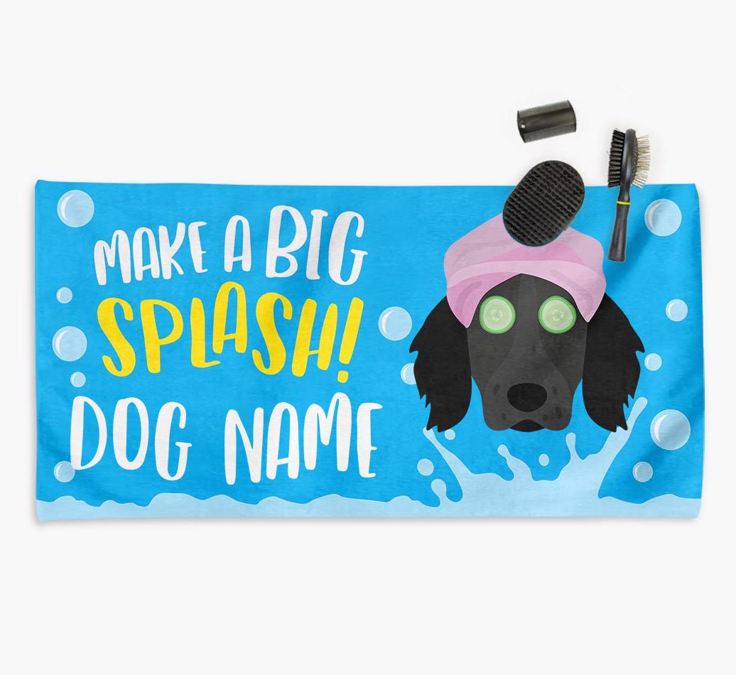 Personalised 'Make a BIG Splash' Towel for your {breedCommonName}