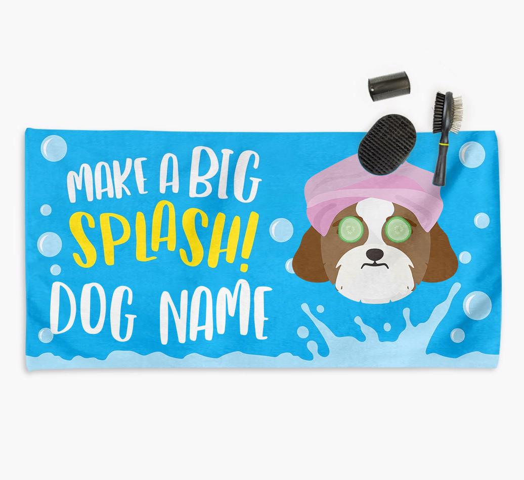 Personalised 'Make a BIG Splash' Towel for your {breedCommonName}