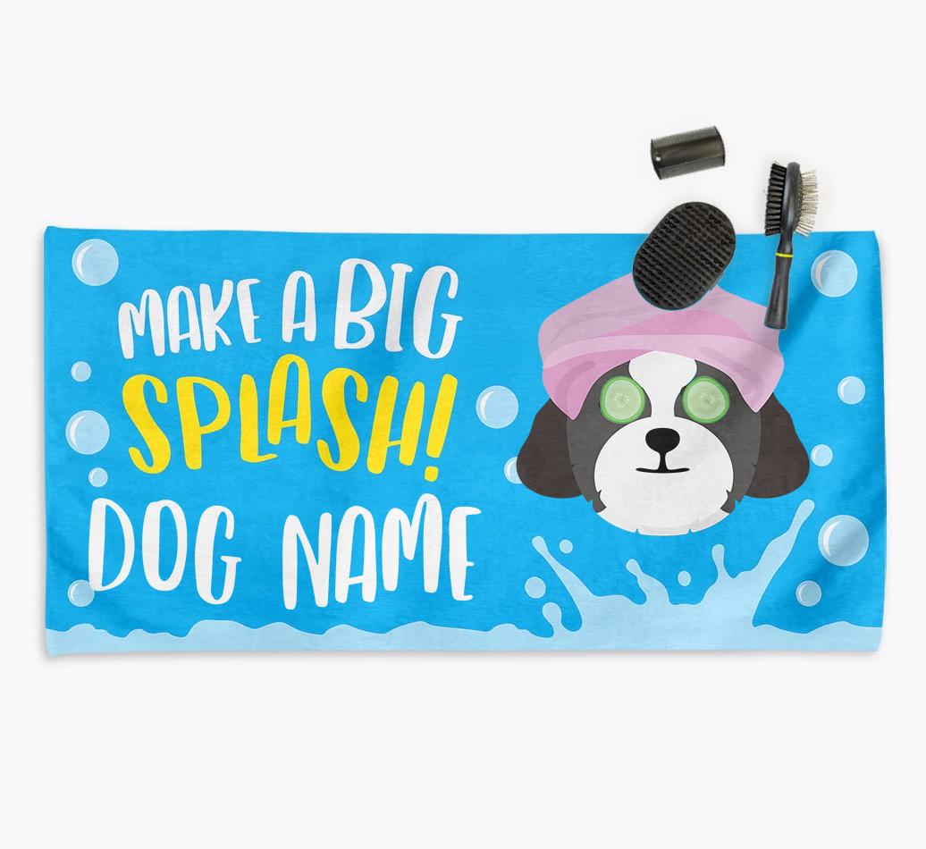 Personalised 'Make a BIG Splash' Towel for your {breedCommonName}