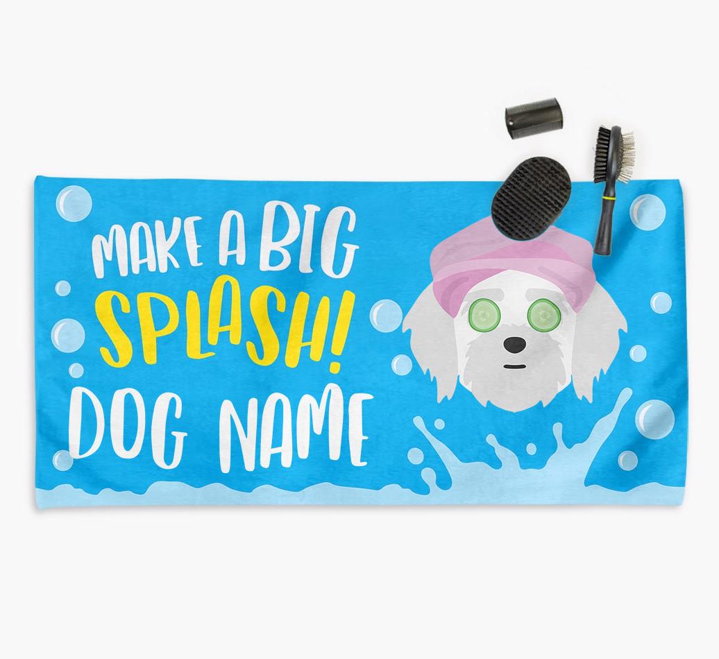 Personalised 'Make a BIG Splash' Towel for your {breedCommonName}