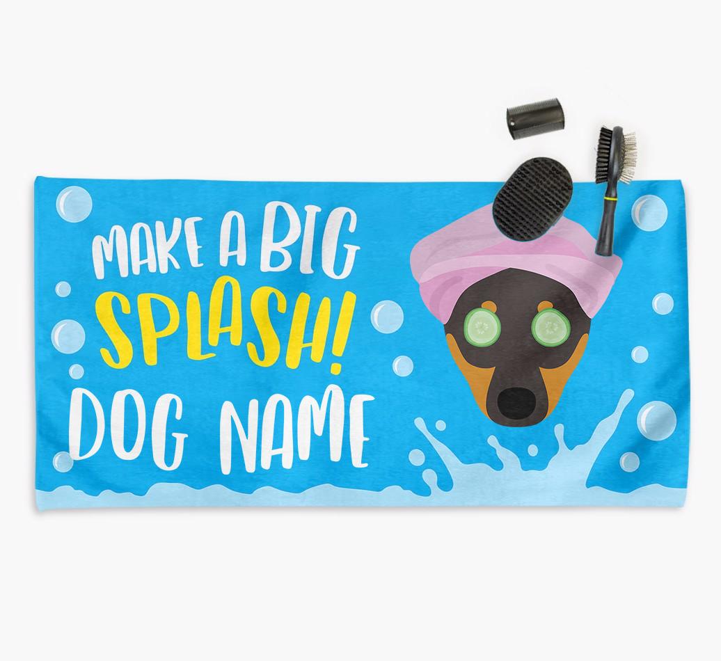 Personalised 'Make a BIG Splash' Towel for your {breedCommonName}