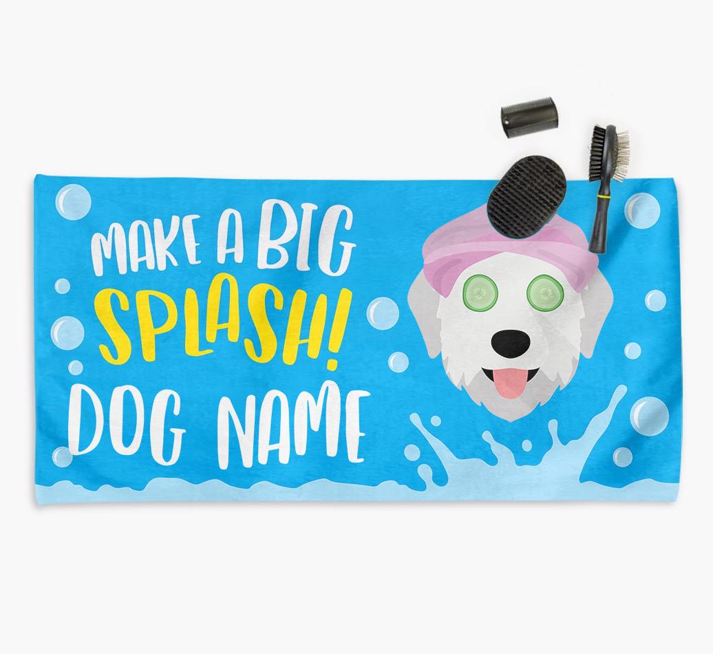 Personalised 'Make a BIG Splash' Towel for your {breedCommonName}
