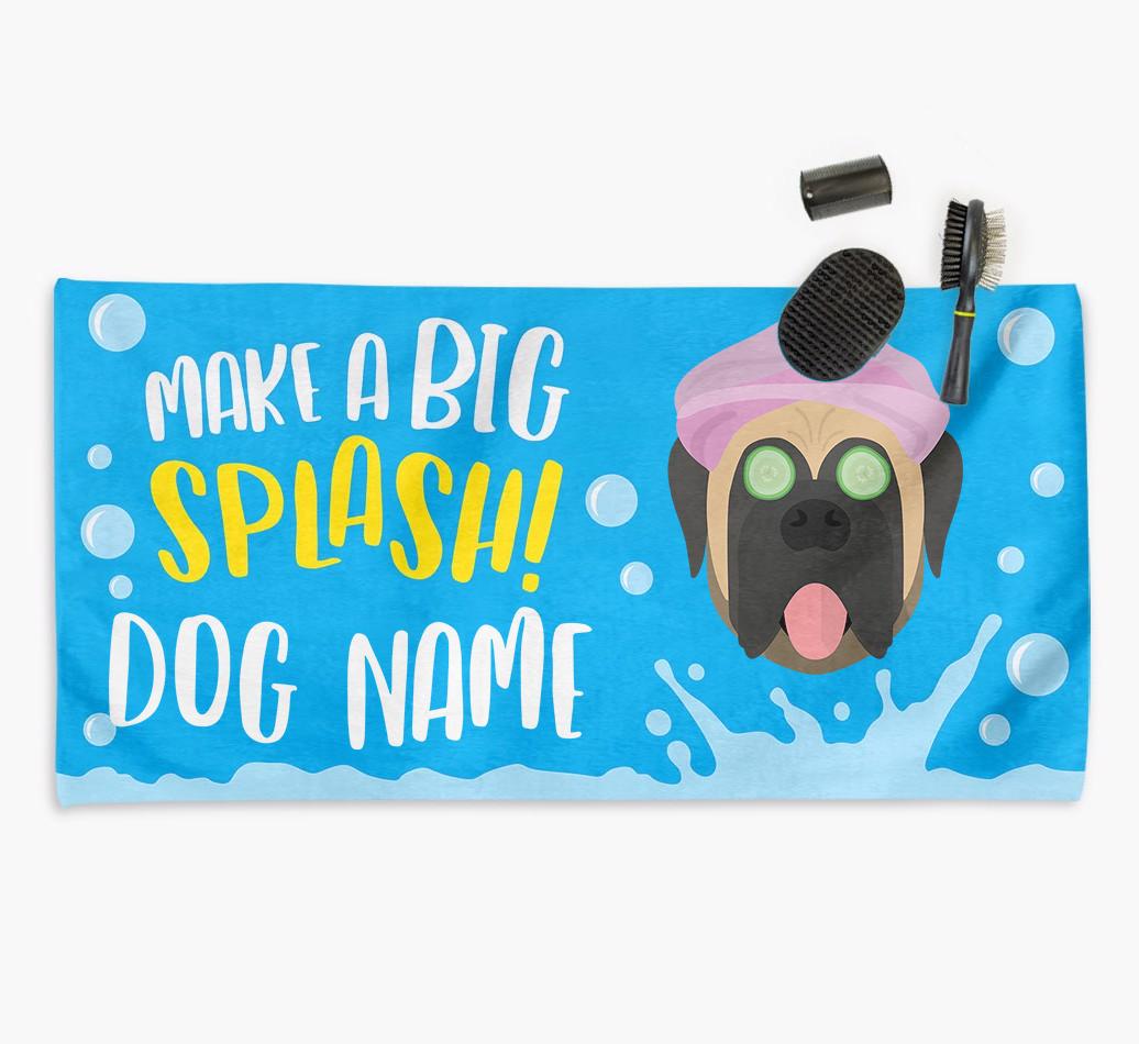 Personalised 'Make a BIG Splash' Towel for your {breedCommonName}