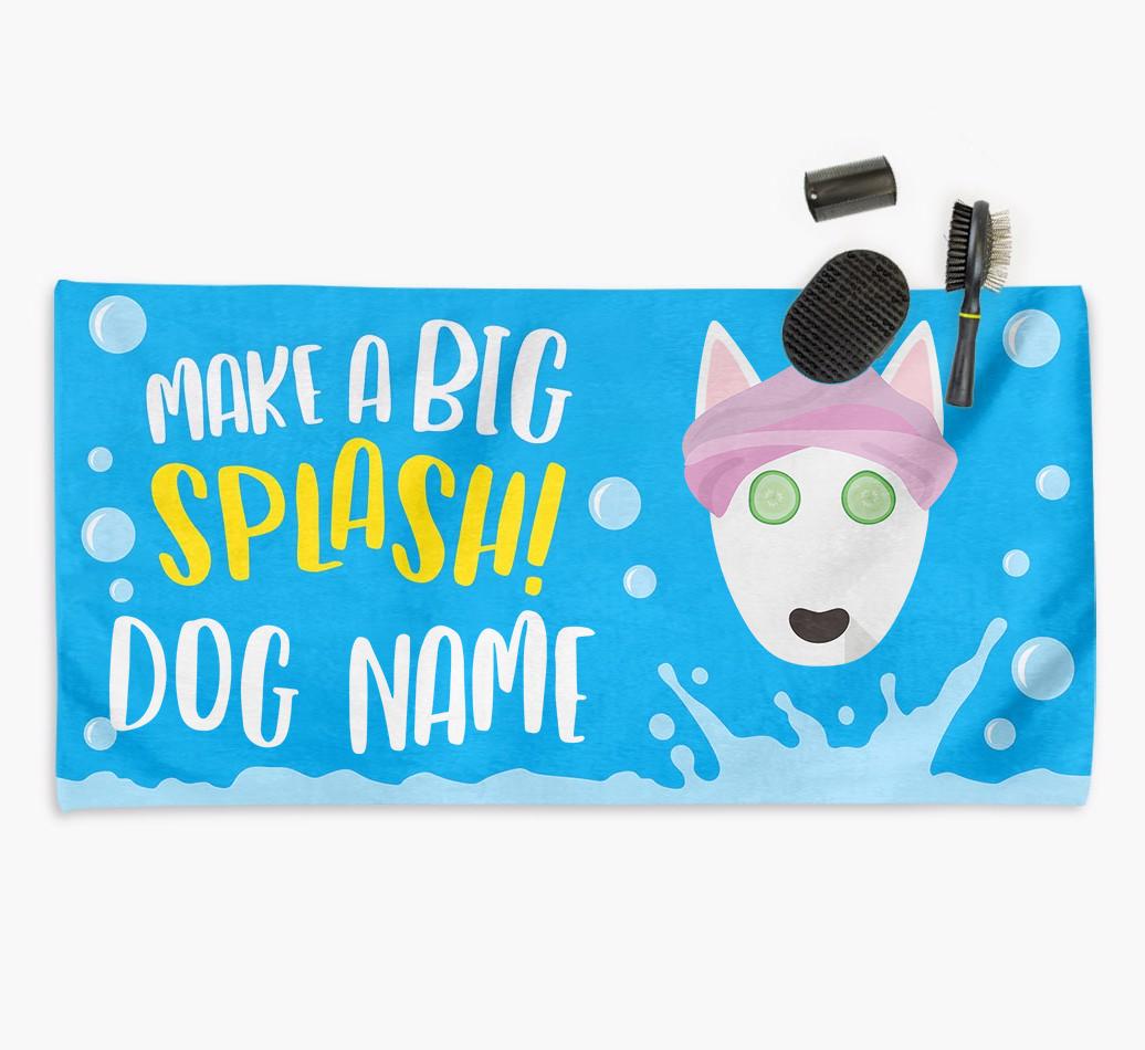 Personalised 'Make a BIG Splash' Towel for your {breedCommonName}