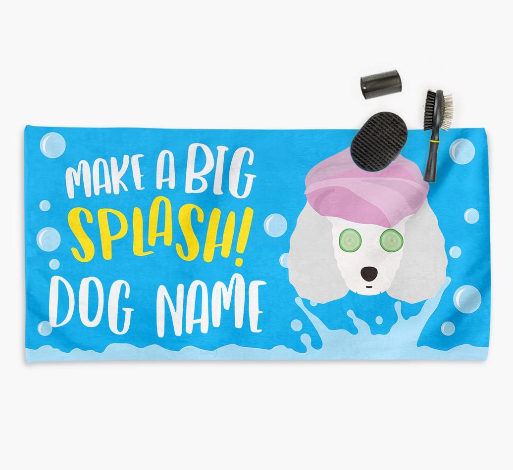 Personalised 'Make a BIG Splash' Towel for your {breedCommonName}