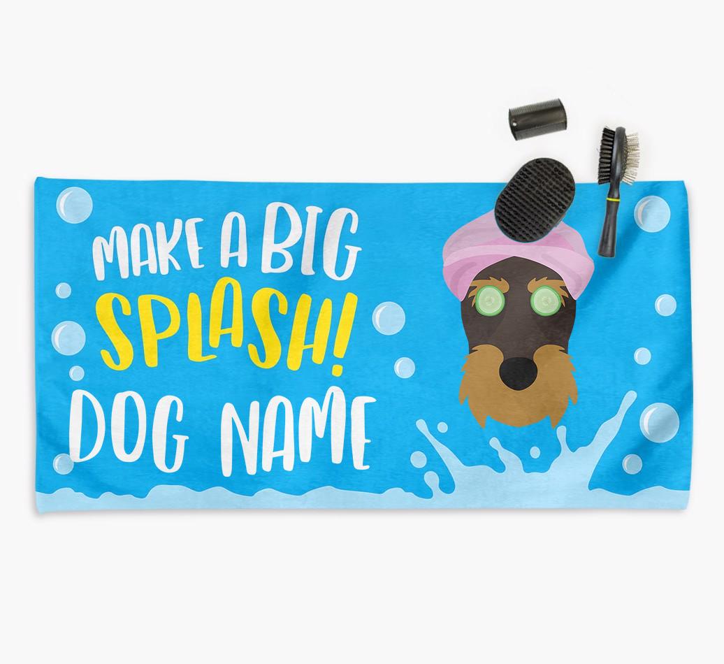 Personalised 'Make a BIG Splash' Towel for your {breedCommonName}