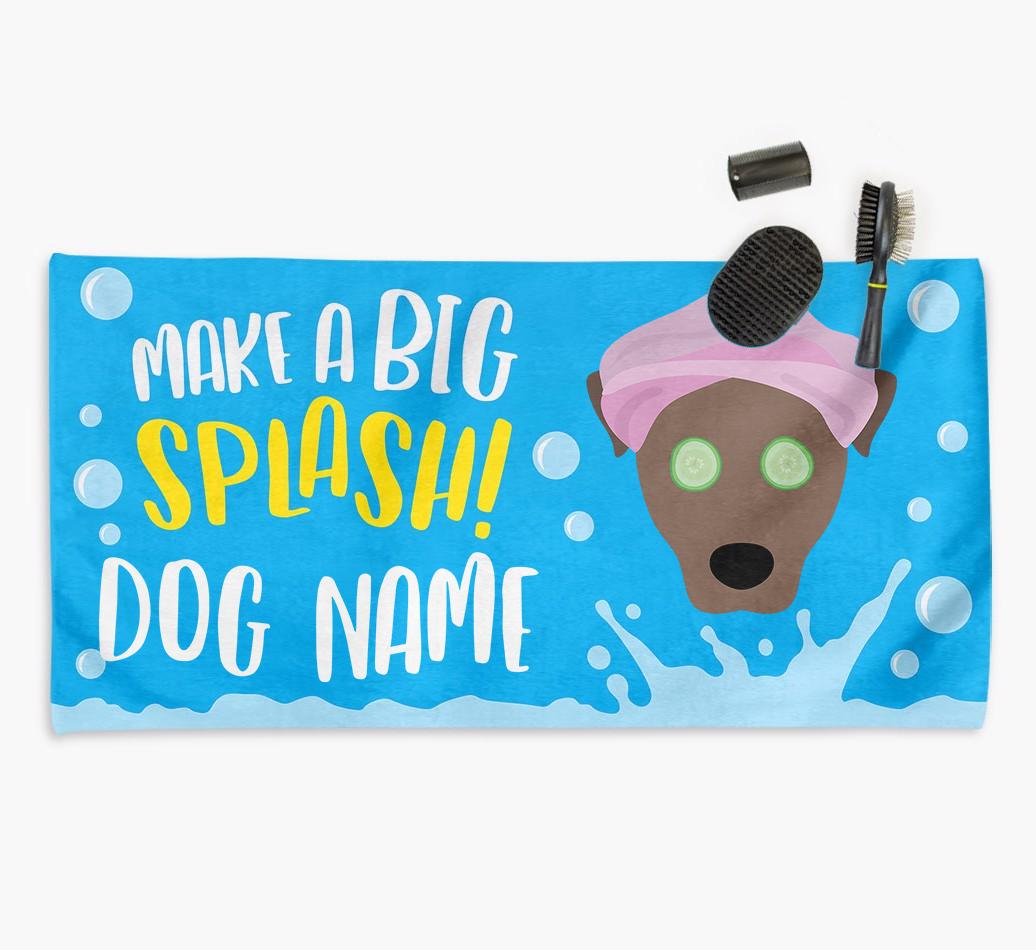 Personalised 'Make a BIG Splash' Towel for your {breedCommonName}