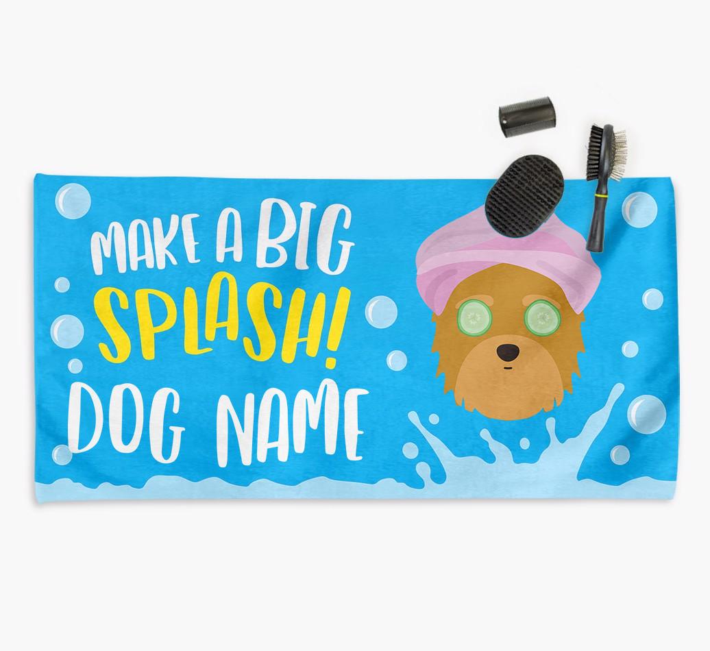 Personalised 'Make a BIG Splash' Towel for your {breedCommonName}