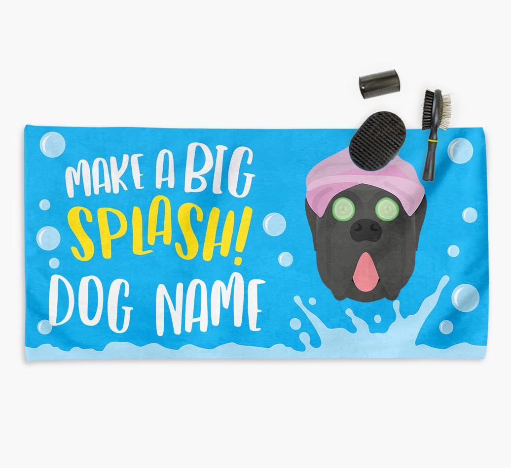 Personalised 'Make a BIG Splash' Towel for your {breedCommonName}