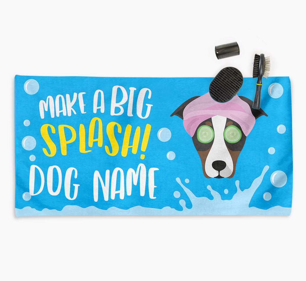 Personalised 'Make a BIG Splash' Towel for your {breedCommonName}