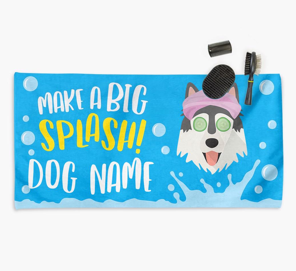 Personalised 'Make a BIG Splash' Towel for your {breedCommonName}