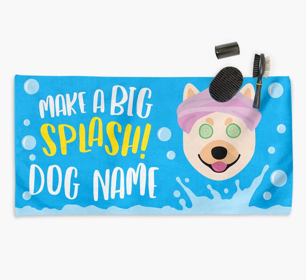 Personalised 'Make a BIG Splash' Towel for your {breedCommonName}
