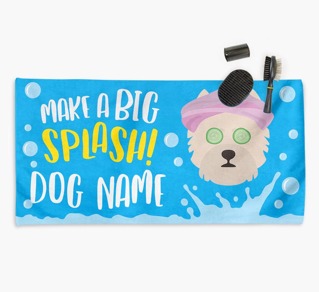 Personalised 'Make a BIG Splash' Towel for your {breedCommonName}