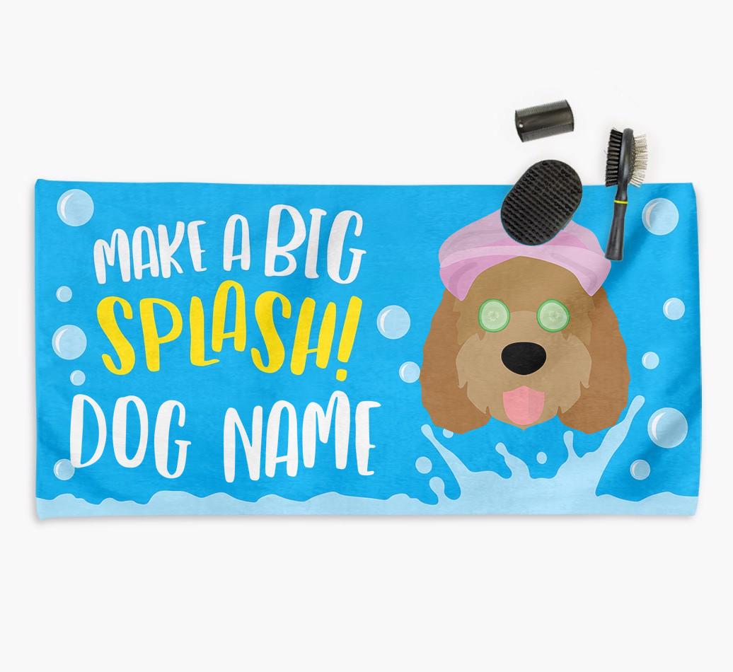 Personalised 'Make a BIG Splash' Towel for your {breedCommonName}