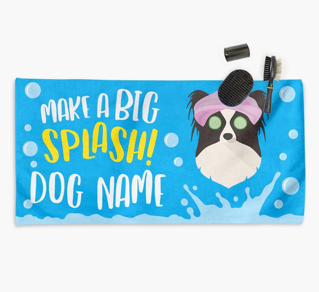 Personalised 'Make a BIG Splash' Towel for your {breedCommonName}