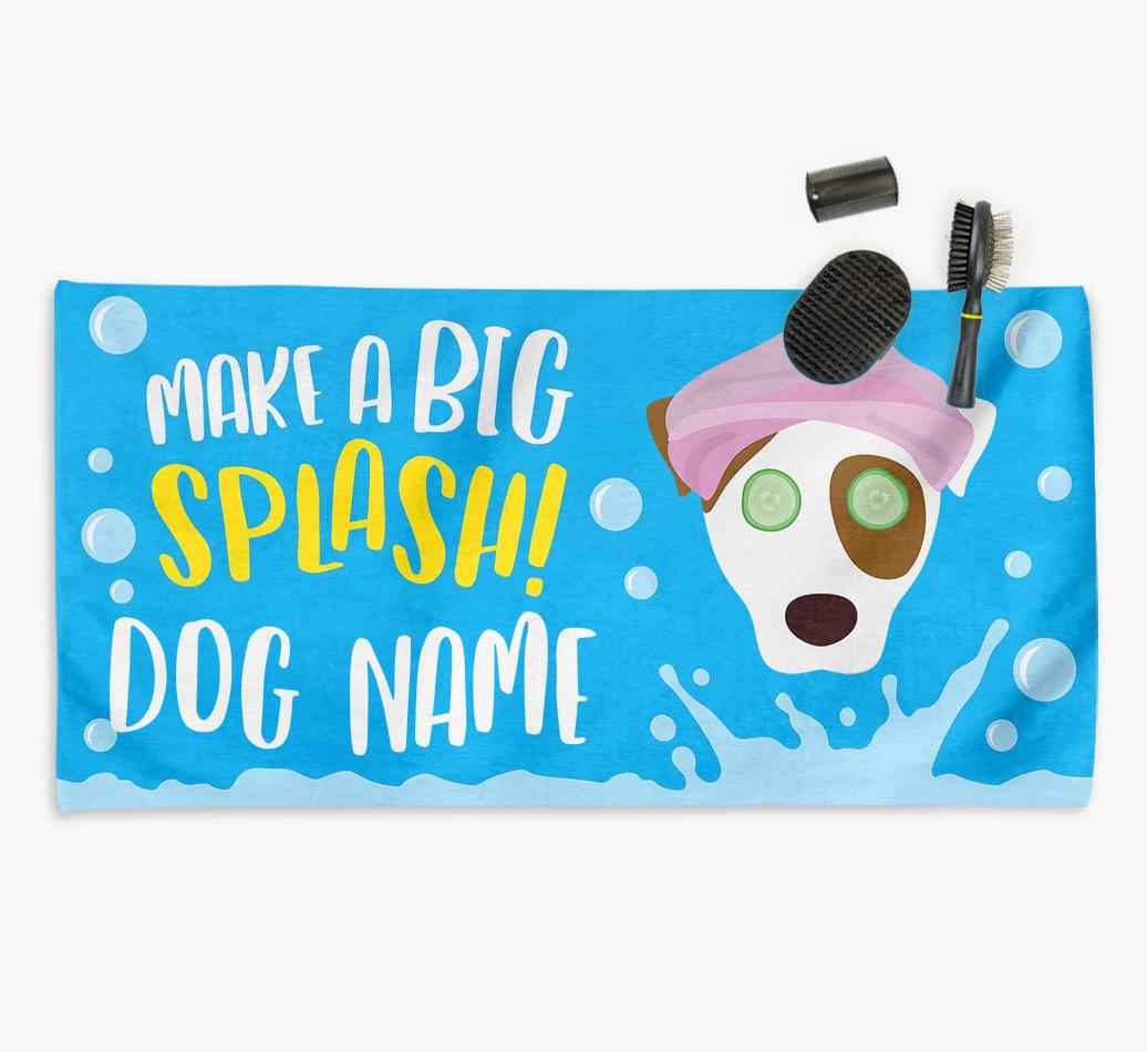 Personalised 'Make a BIG Splash' Towel for your {breedCommonName}