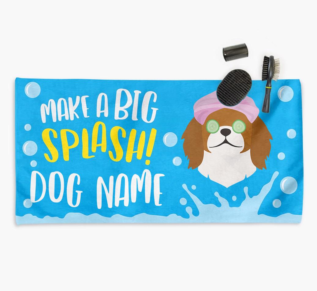 Personalised 'Make a BIG Splash' Towel for your {breedCommonName}