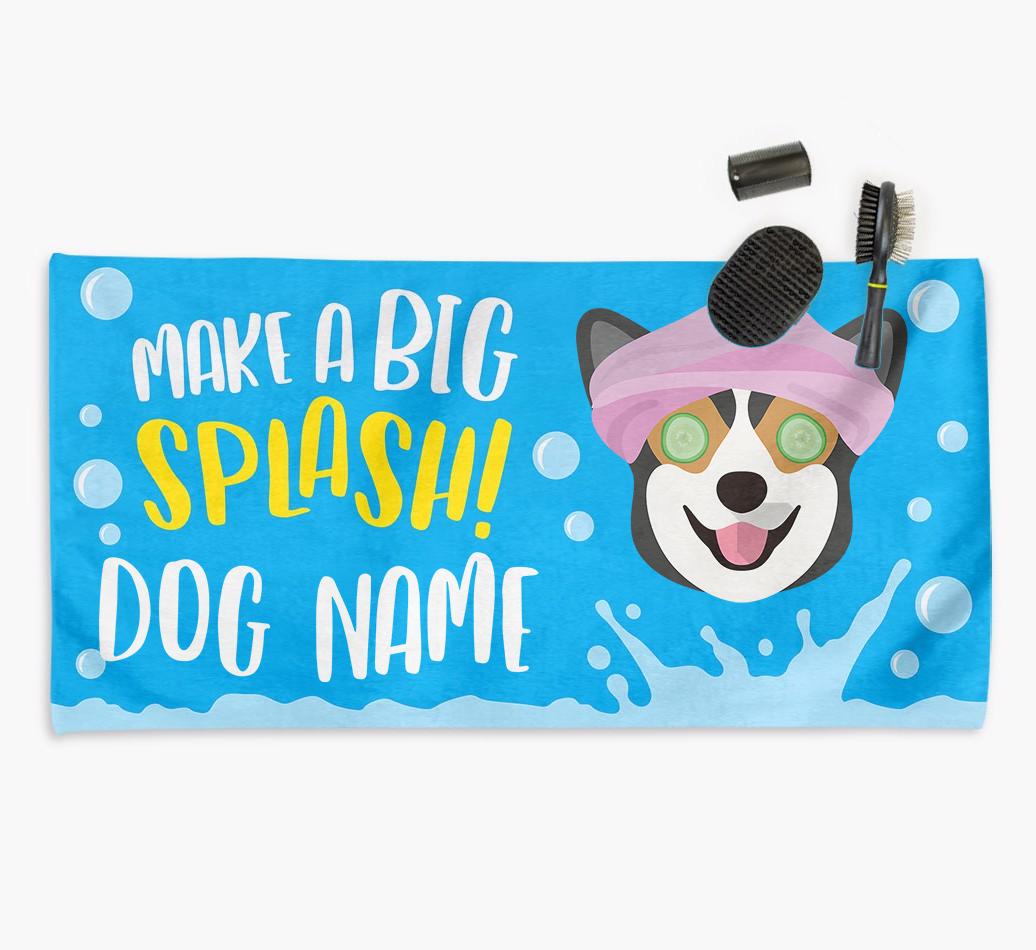 Personalised 'Make a BIG Splash' Towel for your {breedCommonName}