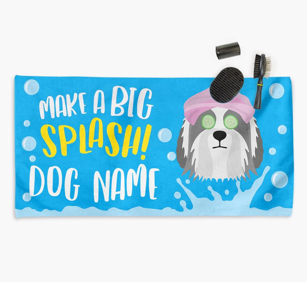 Personalised 'Make a BIG Splash' Towel for your {breedCommonName}