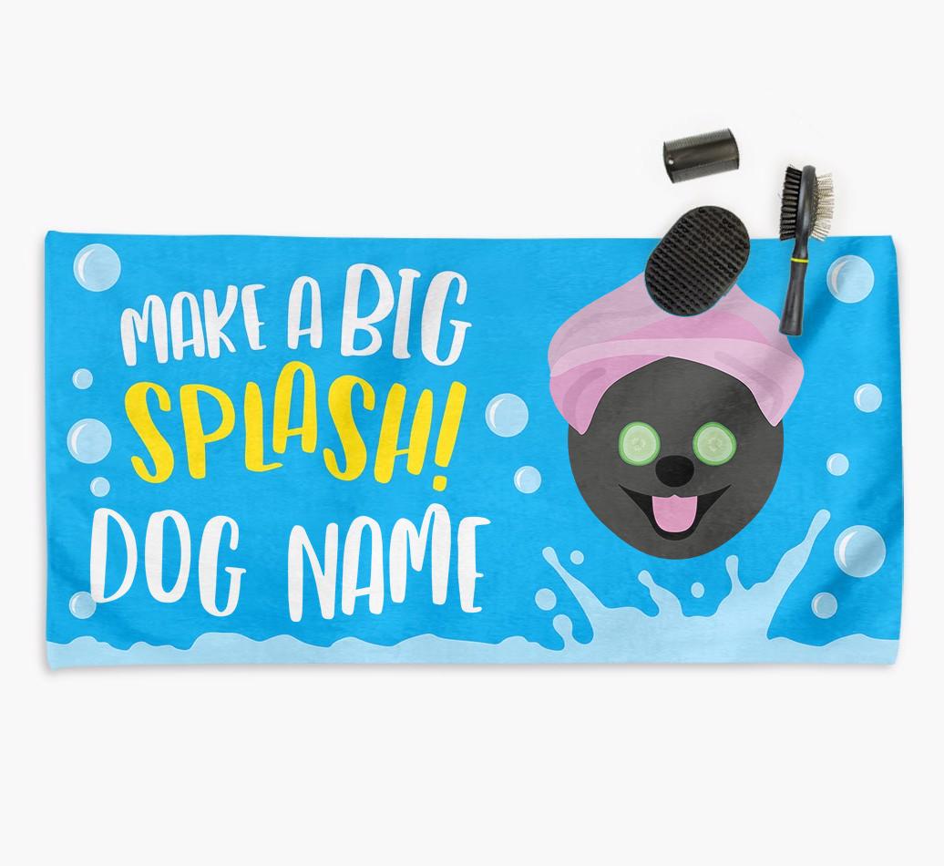 Personalised 'Make a BIG Splash' Towel for your {breedCommonName}